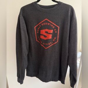 Surly Brewing Co. Charcoal Crewneck Sweatshirt with Red Logo